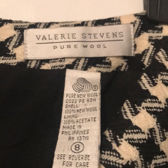 Vintage houndstooth pencil skirt size 8 - Picture 2 of 3